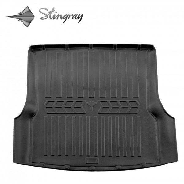 Kofferraummatte 3D aus Gummi TESLA Model S 2012-2021 (rear trunk 5 seats) / 6050071 / erhöhte kanten