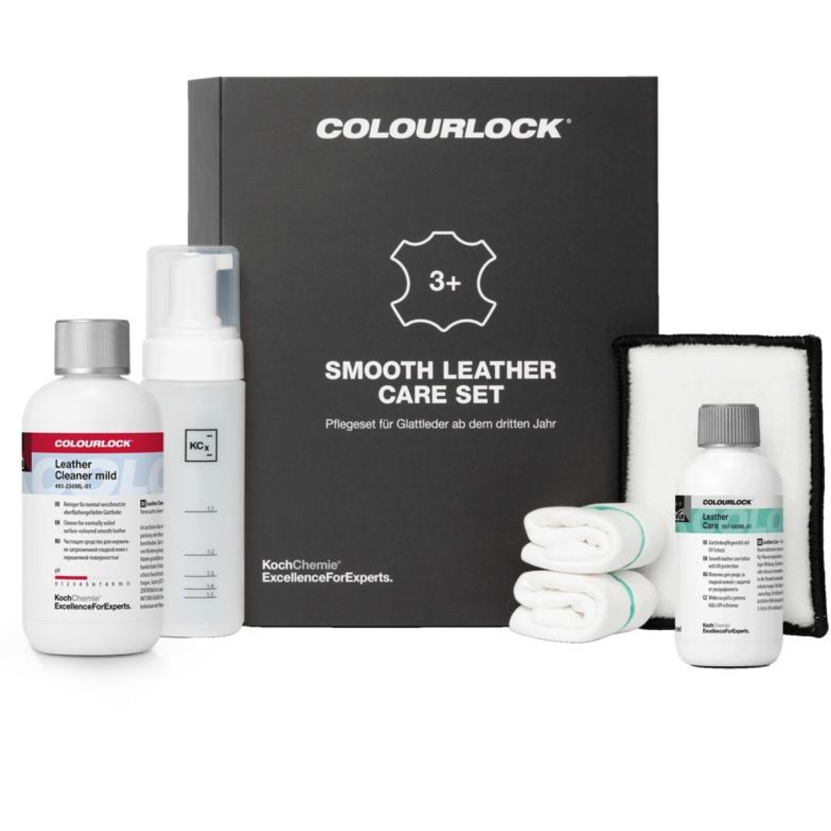 KOCH CHEMIE Colourlock Smooth Leather Care Set, Glattleder-Pflegeset
