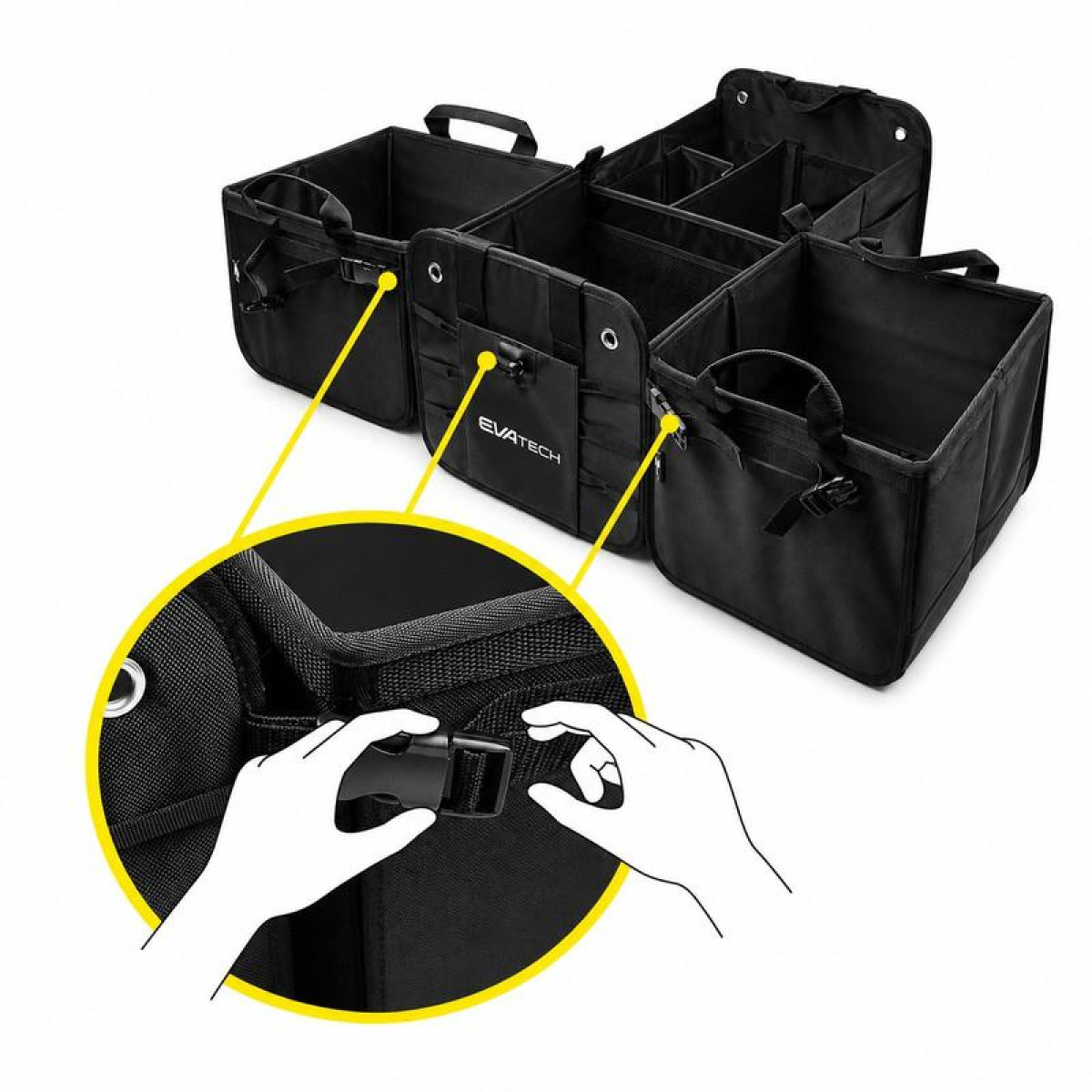 Faltbare Kofferraum-Organizer 2 Plus EVAtech 60×37×32 cm