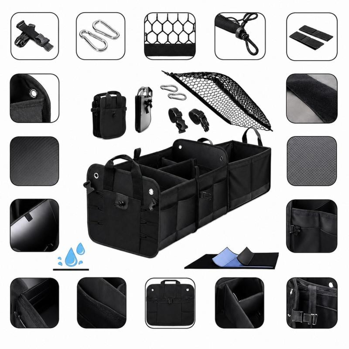 Faltbare Kofferraum-Organizer 2 Plus Froze EVAtech 60×37×32 cm